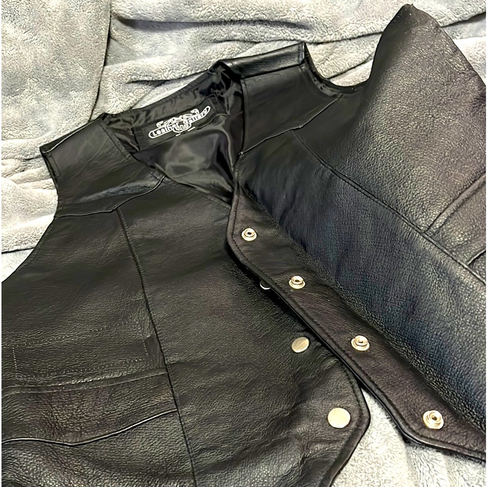 Leather vest unisex